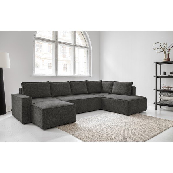 Antracitová rozkládací rohová pohovka (pravý roh) Brave Dave – Miuform-image-4