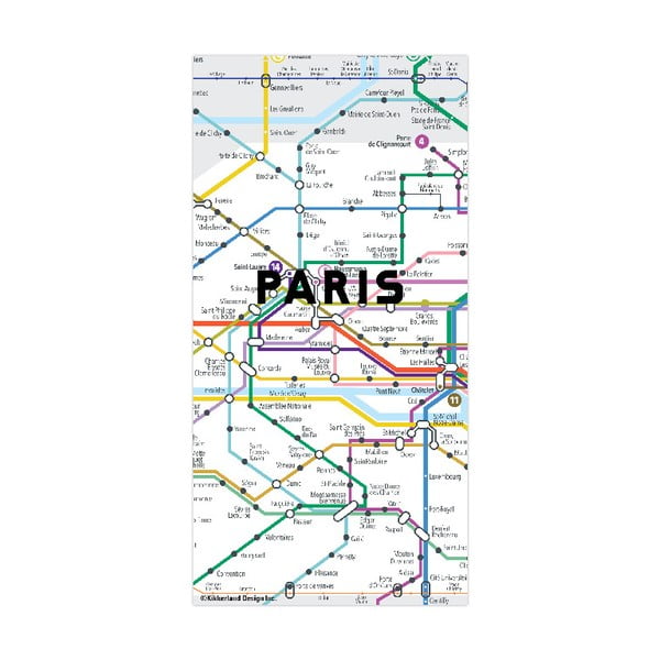 Mapa ve formě magnetů Kikkerland Paris