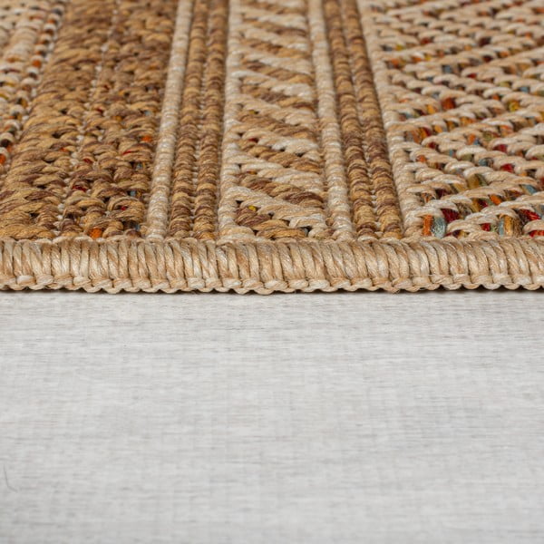 Venkovní běhoun v přírodní barvě 80x230 cm Farah Stripe – Flair Rugs-image-4