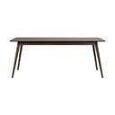 Tmavě hnědý rozkládací jídelní stůl v dekoru dubu 90x190 cm Yumi – Rowico