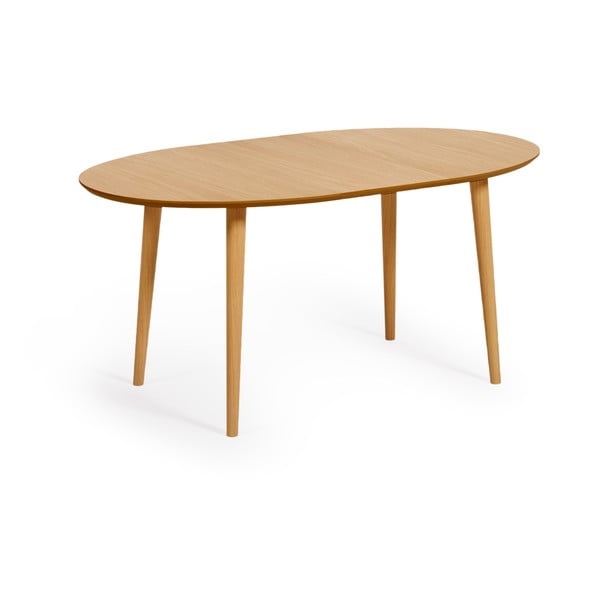 Rozkládací jídelní stůl v dekoru dubu v přírodní barvě 90x120 cm Oqui – Kave Home-image-2