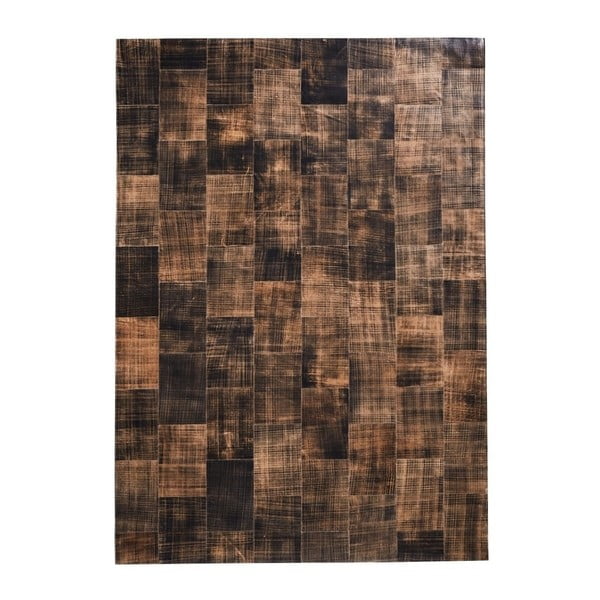 Hnědý koberec z pravé kůže Fuhrhome Cairo, 170 x 240 cm