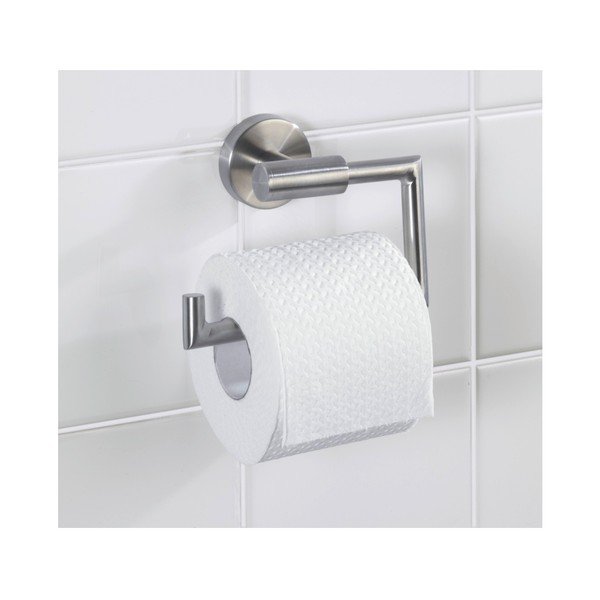 Nástěnný držák na toaletní papír z nerezové oceli v matně stříbrné barvě Bosio – Wenko-image-1