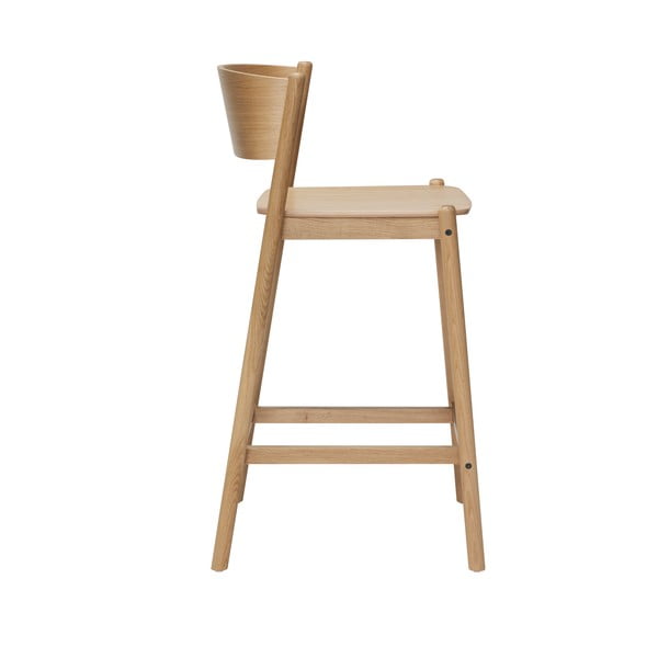 Barová židle v dekoru dubu v přírodní barvě (výška sedáku 75 cm) Oblique – Hübsch-image-2