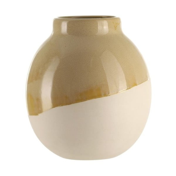 Kameninová váza A Simple Mess Skraa Golden Yellow, ⌀ 18 cm