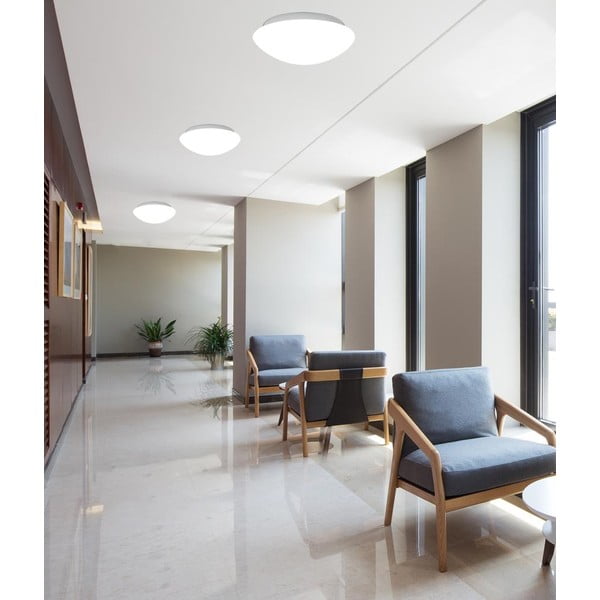 Bílé stropní svítidlo se skleněným stínidlem ø 40 cm Nina – Candellux Lighting-image-1