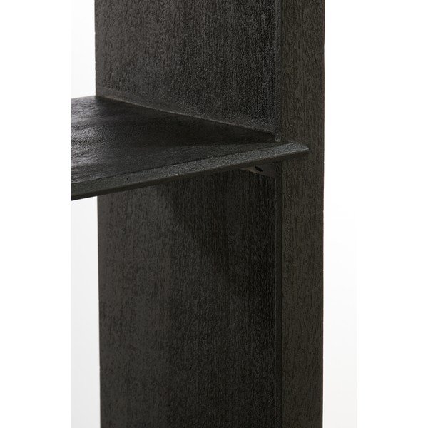 Černá knihovna z masivního dřeva 95x190 cm Sondrio – Light & Living-image-4