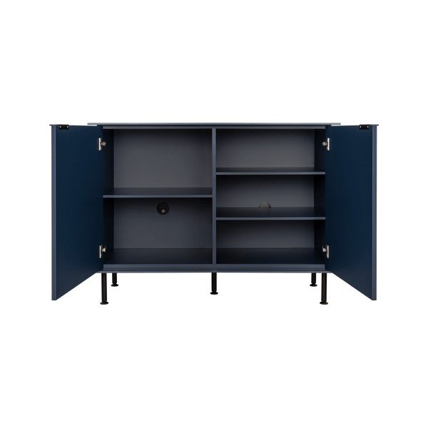 Tmavě modrá komoda s dírou na kabely 120x88x50 cm Suumo – noo.ma-image-3