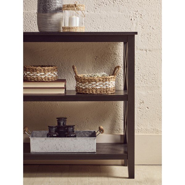 Černý regál z borovicového dřeva 40x81x81 cm Heritage – Premier Housewares-image-3