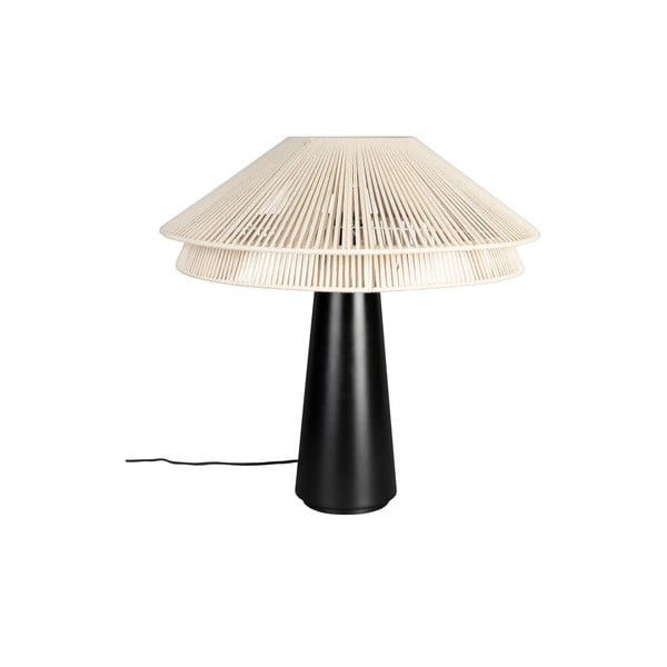 Černobílá stolní lampa s textilním stínidlem (výška 62 cm) Elon – Dutchbone