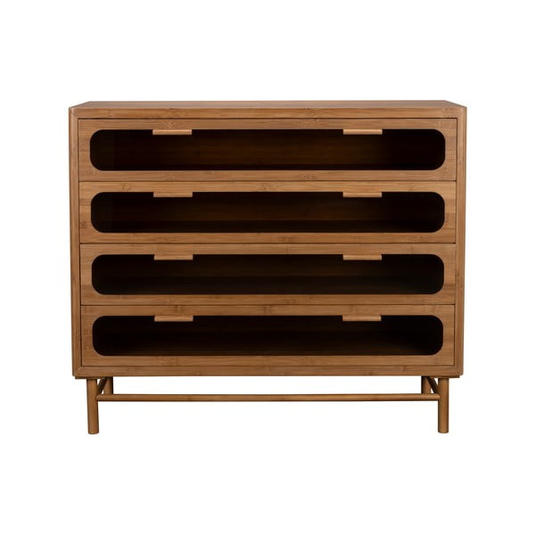 Bambusová komoda v přírodní barvě 105x88x38 cm Caroun – Dutchbone