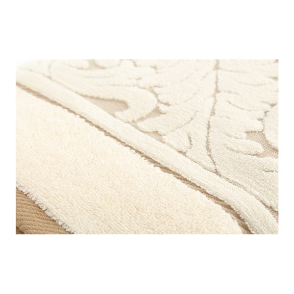 Set krémového bavlněného ručníku a osušky Foutastic Cream-image-1