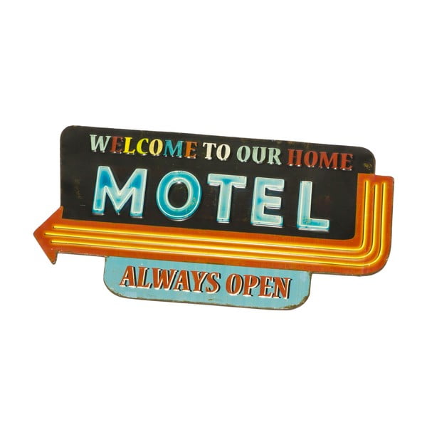 Nástěnná cedule Novita Sign Motel, 58,5 x 30,5 cm