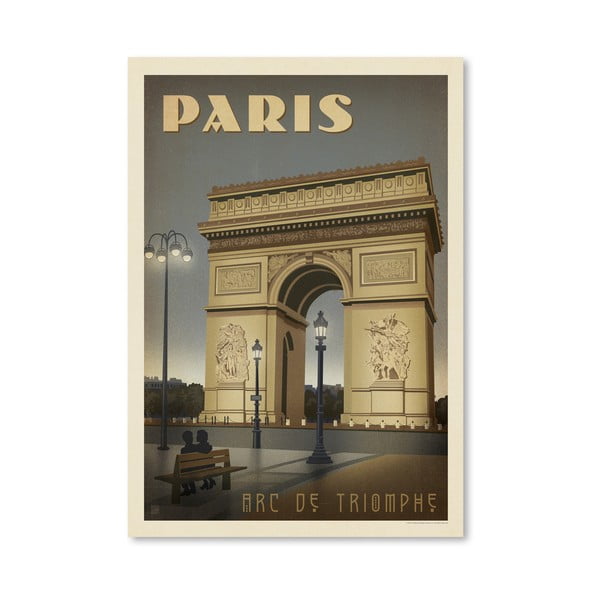 Plakát Americanflat Arc de Triomphe, 42 x 30 cm