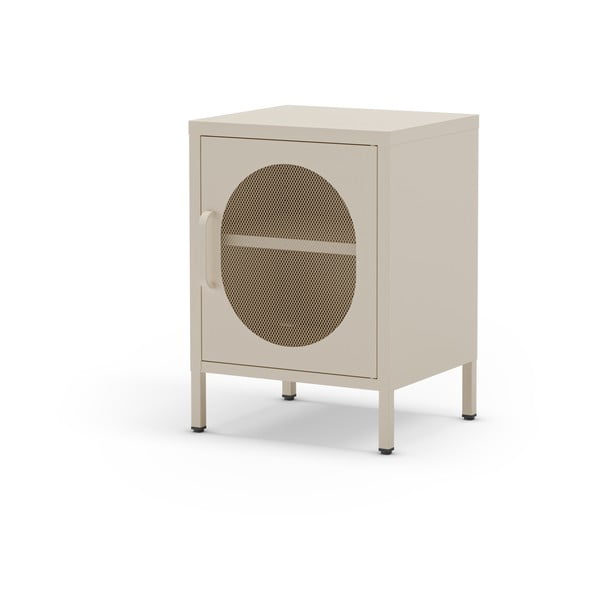 Krémový kovový noční stolek Diora – Marckeric-image-2