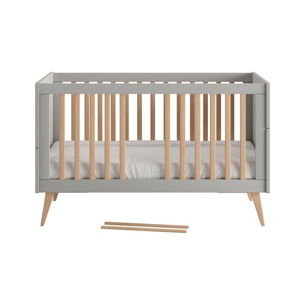 Šedá postýlka 70x140 cm Swing – Pinio-image-3