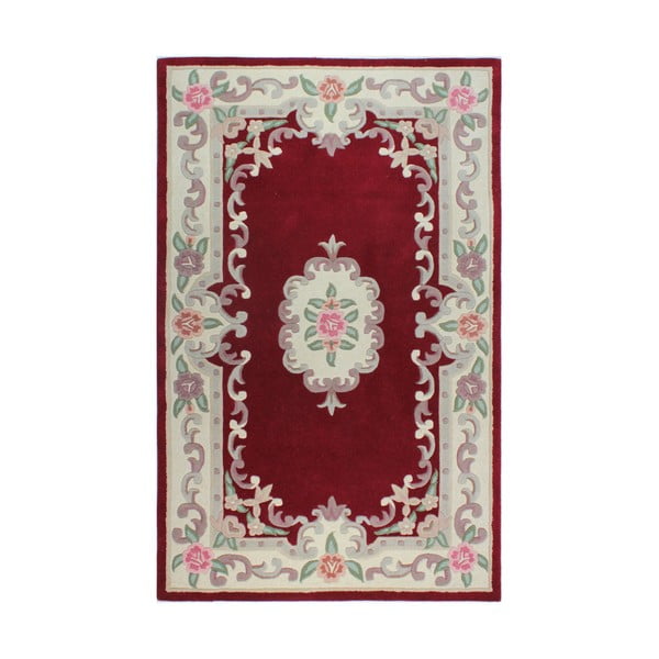 Červený vlněný koberec Flair Rugs Aubusson, 120 x 180 cm
