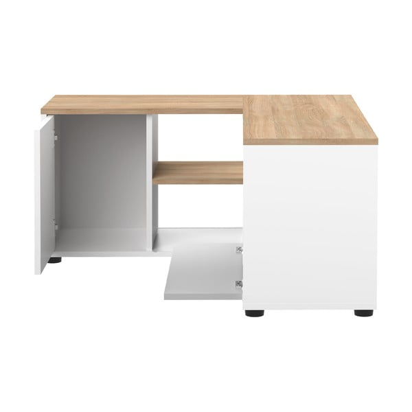 TV stolek v dekoru dubu v bílo-přírodní barvě 90x45 cm Angle – TemaHome-image-4