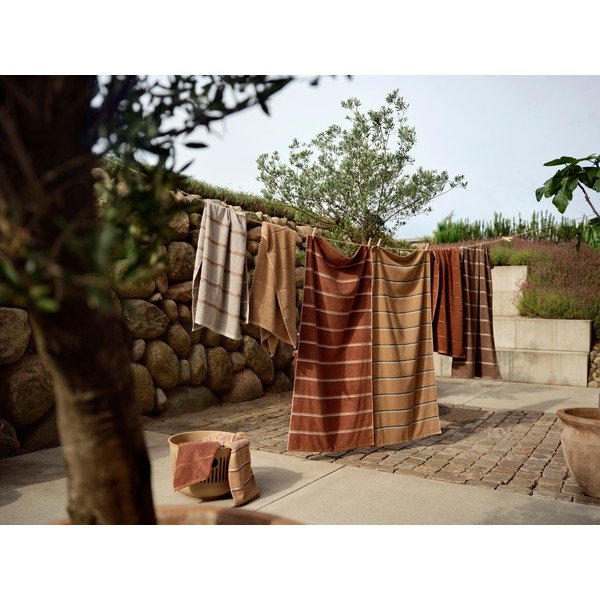 Hnědý/béžový bavlněný ručník 50x100 cm Sauna – Zone-image-3