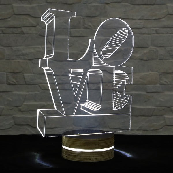 3D stolní lampa Love