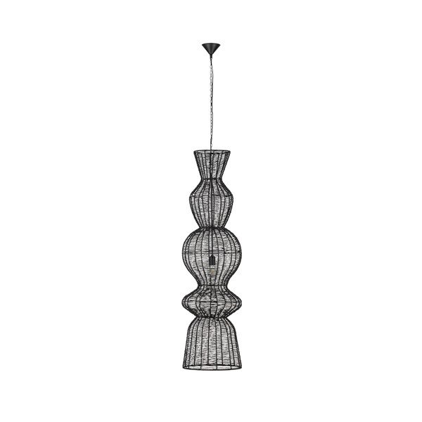Matně černé provazové závěsné svítidlo ø 38 cm Breena – Nova Luce