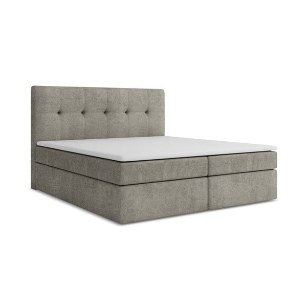 Šedá boxspring postel s úložným prostorem 180x200 cm Palta – Makamii
