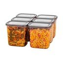 Plastové dózy v sadě 6 ks na potraviny Fresco – Hermia