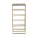 Kovový regál na víno ve zlaté barvě počet lahví 10 25x57x22,5 cm Dual Floor – PT LIVING