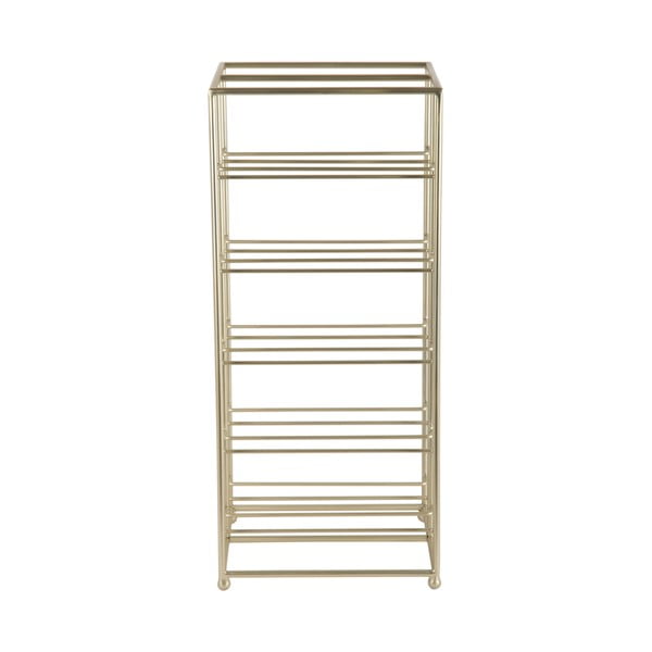 Kovový regál na víno ve zlaté barvě počet lahví 10 25x57x22,5 cm Dual Floor – PT LIVING