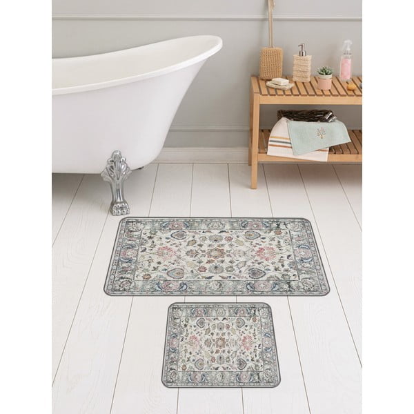 Šedé koupelnové předložky v sadě 2 ks 60x100 cm – Mila Home-image-4