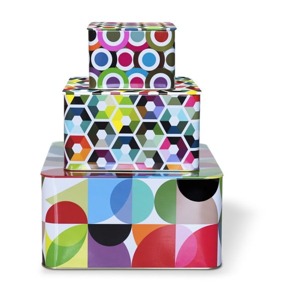 Sada 3 cínových krabiček Remember Cubes