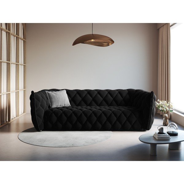 Černá sametová pohovka 228 cm Flandrin – Interieurs 86-image-1