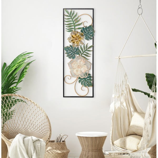 Kovová závěsná dekorace se vzorem květin Mauro Ferretti Campur -A-, 31 x 90 cm-image-1