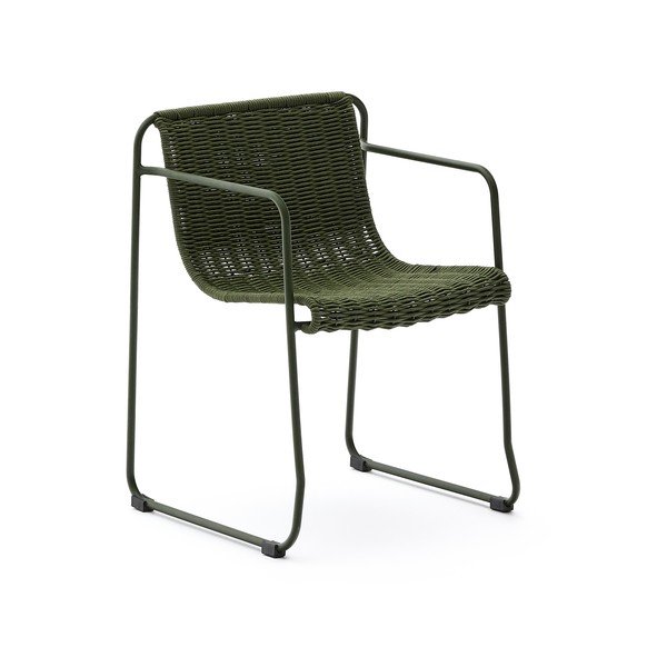 Zelená kovová zahradní židle Maurina – Kave Home