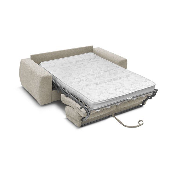 Béžová žinylková pohovka na každodenní spaní/rozkládací 240 cm Hugo – Bobochic Paris-image-3