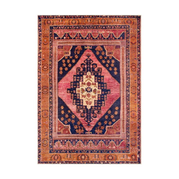 Oranžovo-růžový koberec Floorita Senneh, 200 x 290 cm