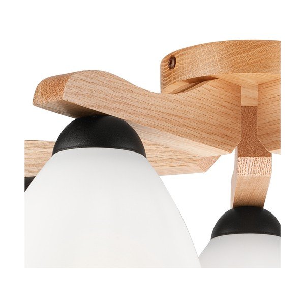 Bílé stropní svítidlo se skleněným stínidlem ø 16 cm Andreas – LAMKUR-image-4