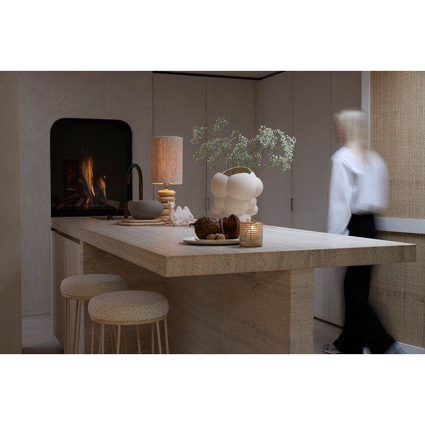 Krémová čalouněná barová stolička (výška sedáku 73 cm) Alice – Light & Living-image-4