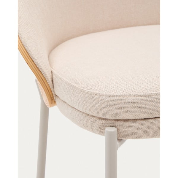 Béžová/ve světle přírodní barvě barová židle (výška sedáku 77 cm) Eamy – Kave Home-image-2