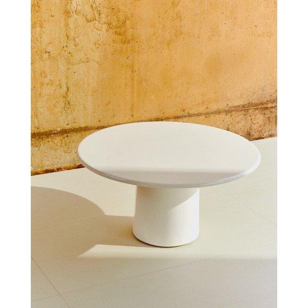 Betonový kulatý zahradní konferenční stolek ø 85 cm Albanella – Kave Home-image-1