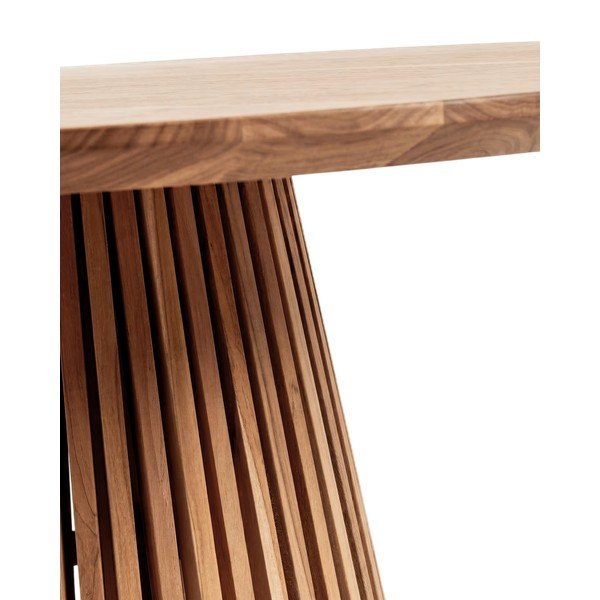 Kulatý jídelní stůl z teakového dřeva v přírodní barvě ø 90 cm Jeanette – Kave Home-image-2
