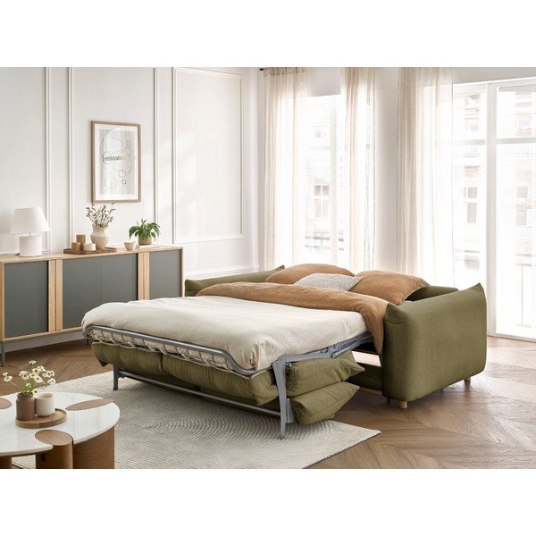 Zelená rozkládací pohovka 234 cm Ernest – Bobochic Paris-image-1