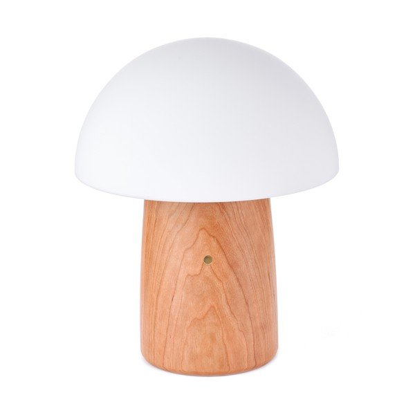 Stmívatelná stolní lampa v přírodní barvě se skleněným stínidlem (výška 32 cm) Alice – Gingko