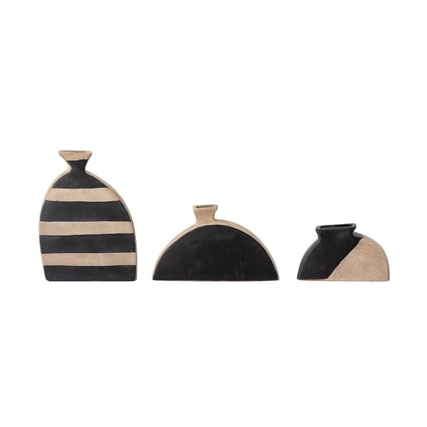 Sada 3 terakotových váz Bloomingville Nezha, výška 23 cm-image-3