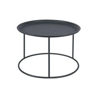 Tmavě šedý konferenční stolek WOOOD Ivar, ø 56 cm