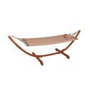 Zahradní houpací lehátko na konstrukci z eukalyptového dřeva Garden Pleasure Hammock Madeira