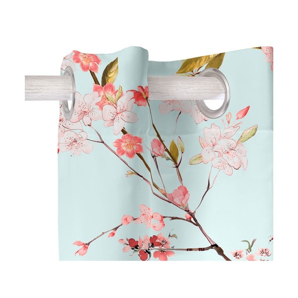 Závěs v mentolové a růžové barvě 140x300 cm Chinoiserie – Happy Friday-image-2