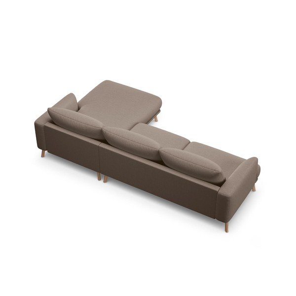 Taupe rohová pohovka (pravý roh/s lenoškou) Naomi – Micadoni -image-3