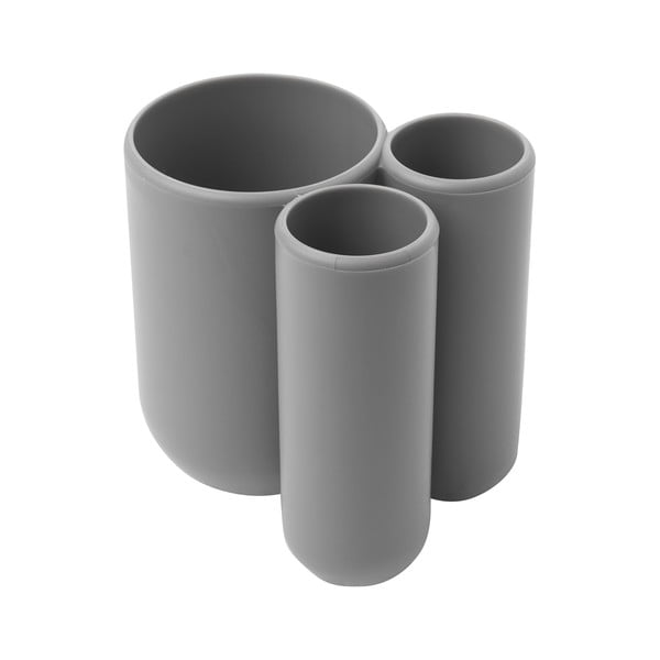 Šedý plastový kelímek na zubní kartáčky Touch – Umbra-image-3