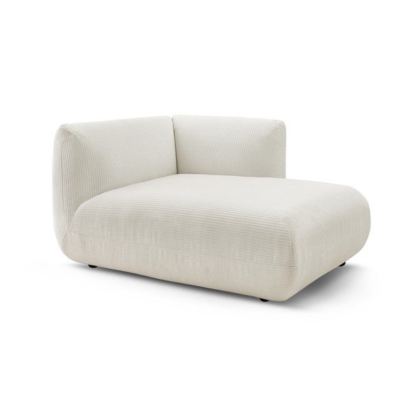 Bílý manšestrový modul pohovky (pravý roh) Lecomte – Bobochic Paris-image-3